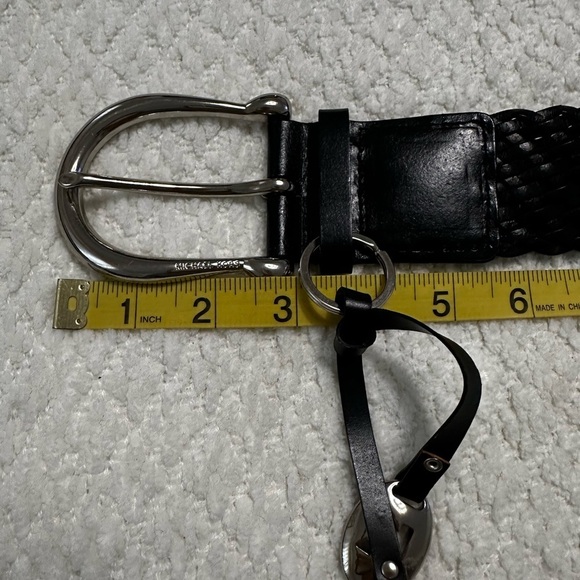 Michael Kors Braided Leather Black With MK Charms Women’s Belt Size L